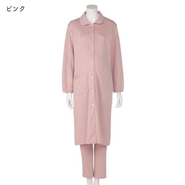 肌側綿100%キルト長袖パジャマ | マタニティ・産後