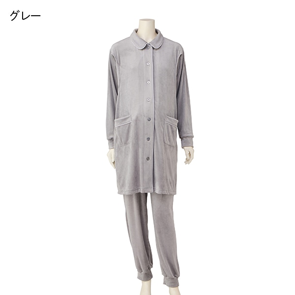 授乳口付きほわぽかストレッチベロア長袖パジャマ | マタニティ・産後