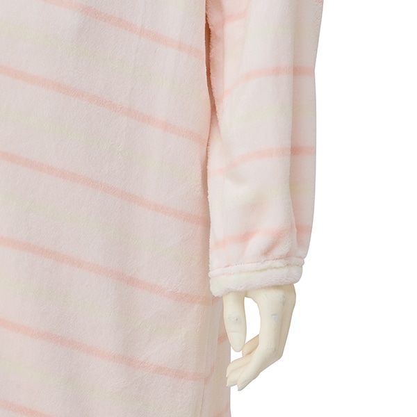 ミンクフリースボーダー長袖パジャマ| マタニティ・産後
