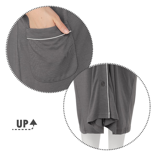 授乳口付きレーヨン混ワンピース型半袖パジャマ | マタニティ・産後