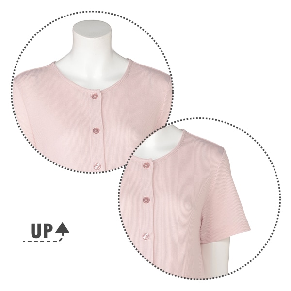 やわらかワッフル2WAYワンピース型半袖パジャマ | マタニティ・産後