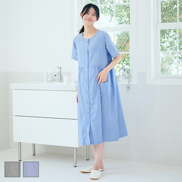 綿100%2WAYワンピース型半袖パジャマ | マタニティ・産後