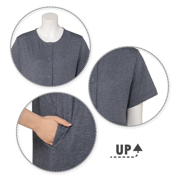 綿混ティアード2WAYワンピース型半袖パジャマ | マタニティ・産後