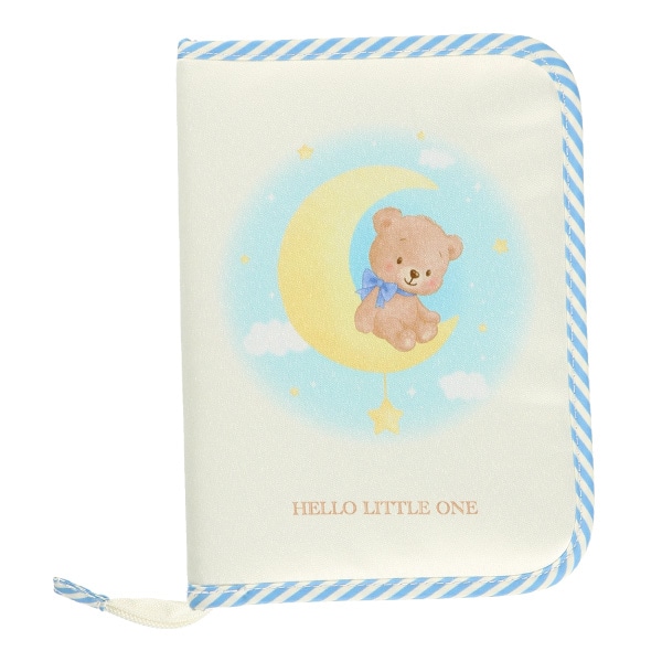 母子手帳ケース（サテン・くまと月）