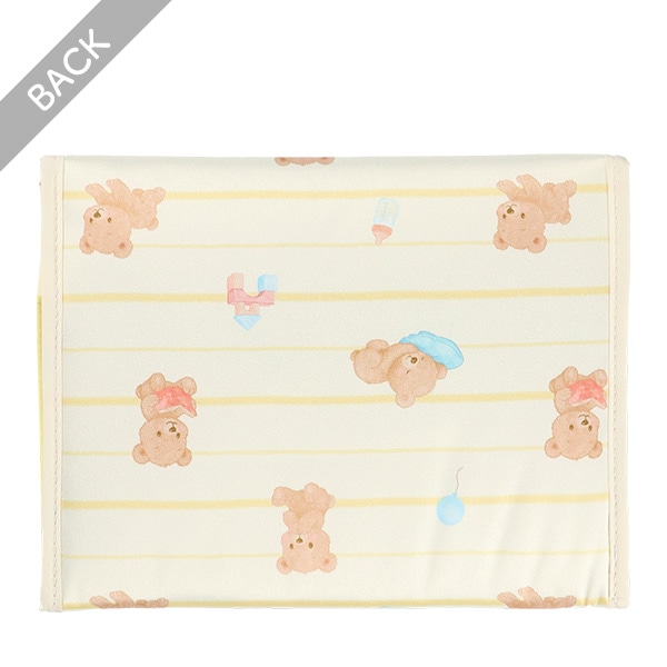 母子手帳ケース（サテン・くま総柄）