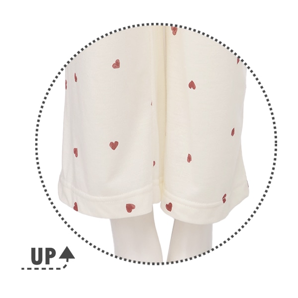 レーヨン天竺ハート柄半袖パジャマ