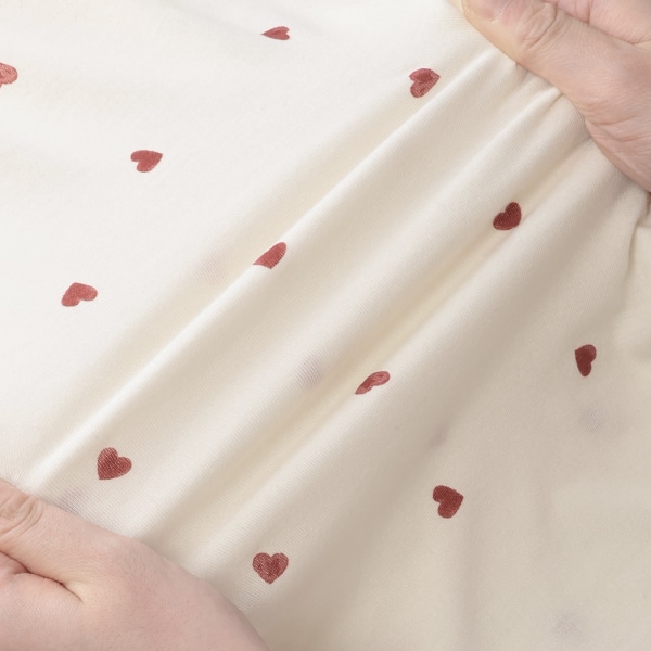 レーヨン天竺ハート柄半袖パジャマ