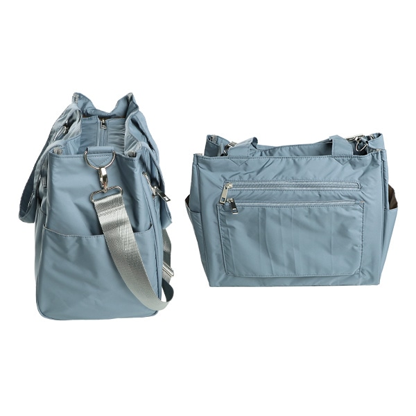 撥水12ポケット2WAYボストンバッグ（チャーム付き）