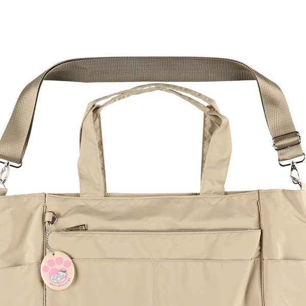 撥水12ポケット2WAYボストンバッグ（チャーム付き）
