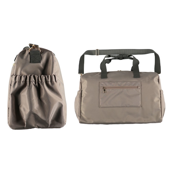 撥水高機能ボストンバッグ（ブラック・ブラウングレー）