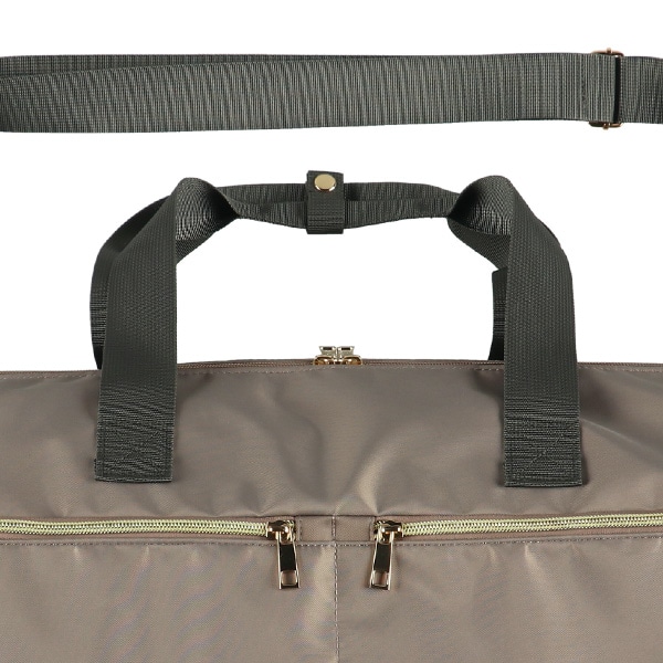 撥水高機能ボストンバッグ（ブラック・ブラウングレー）