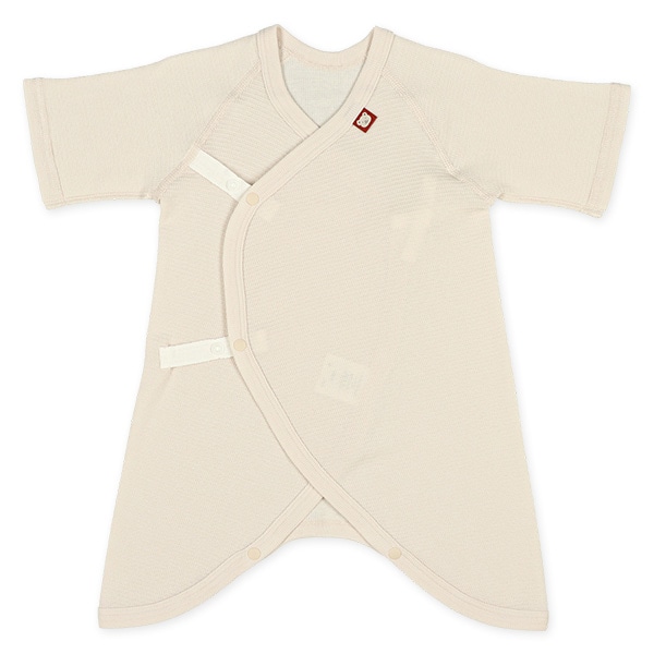 3枚組ソフトワッフルボタン式コンビ肌着（くま）