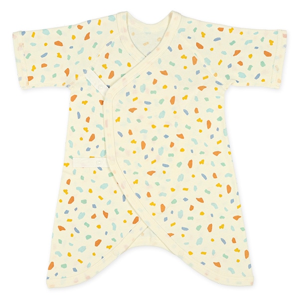 3枚組フライス&ソフトワッフルボタン式コンビ肌着（恐竜）