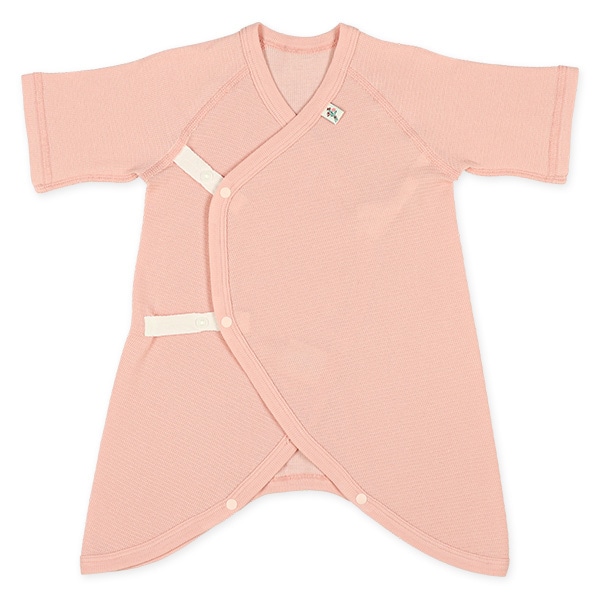 3枚組フライス&ソフトワッフルボタン式コンビ肌着（花柄・レモン）