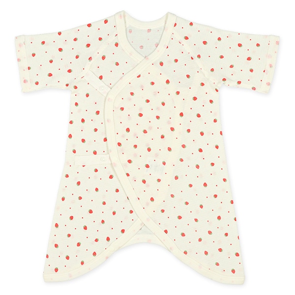 3枚組フライス&ソフトワッフルコンビ肌着（いちご・うさぎ）