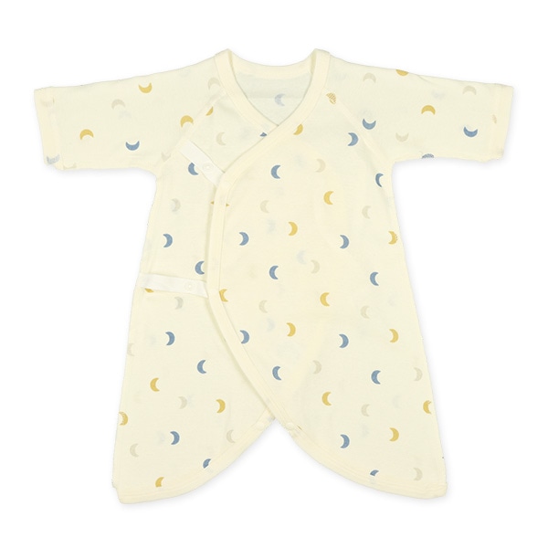 3枚組フライスボタン式コンビ肌着（月柄）