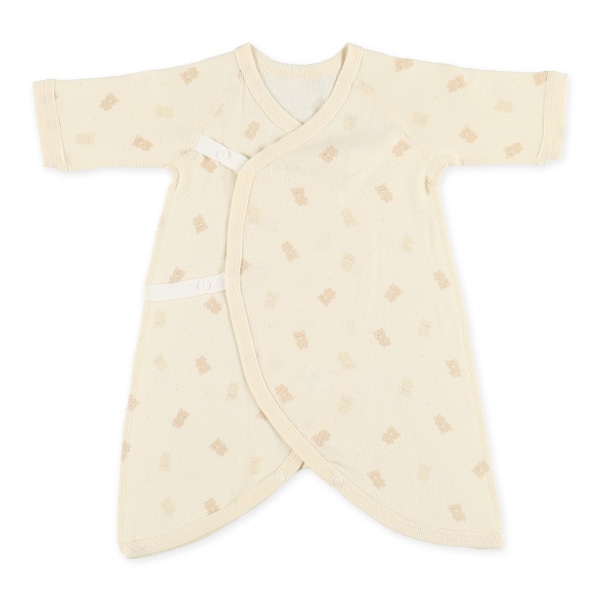 3枚組フライスボタン式コンビ肌着（くま）