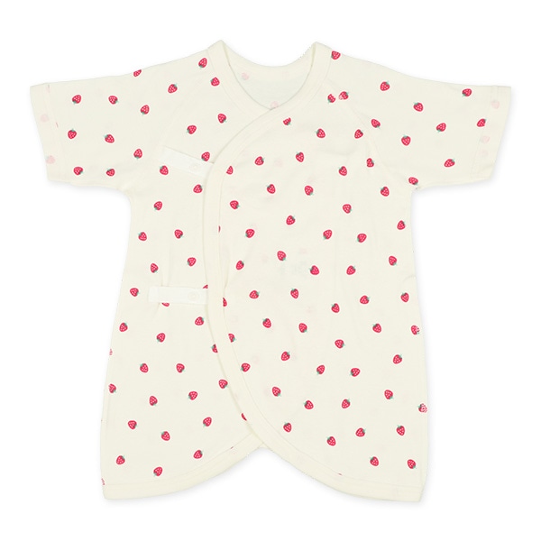 2枚組フライスコンビ肌着（いちご）