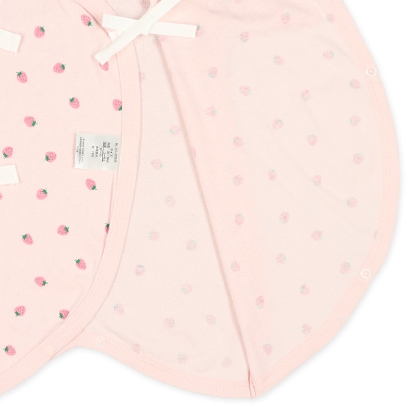 2枚組フライスコンビ肌着（いちご）