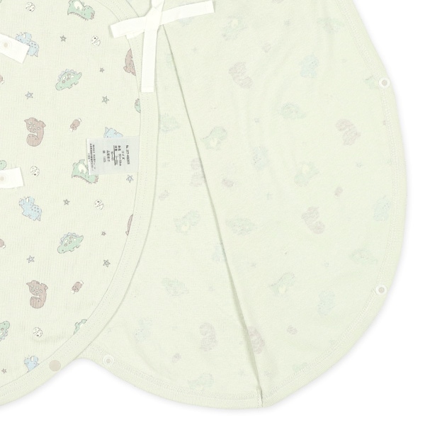 2枚組フライスコンビ肌着（恐竜）