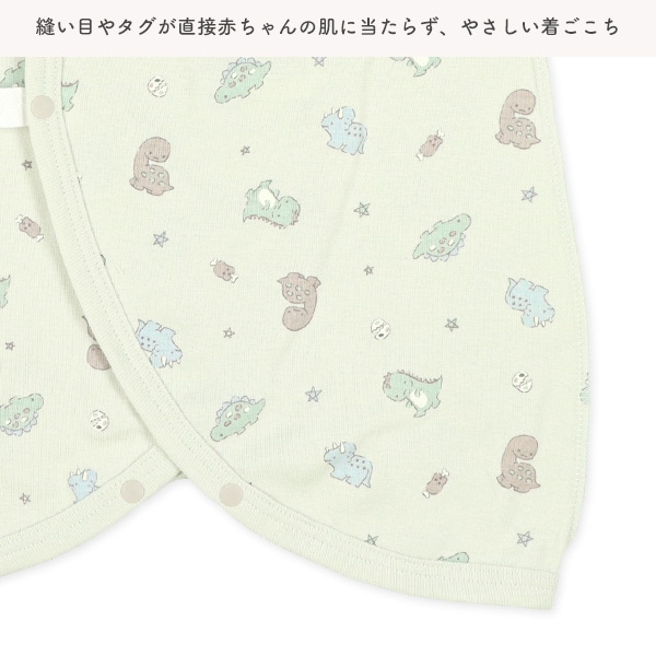 2枚組フライスコンビ肌着（恐竜）