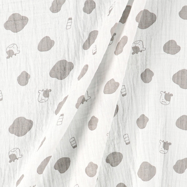 正方形モスリンガーゼ（アニマル・ウシ）