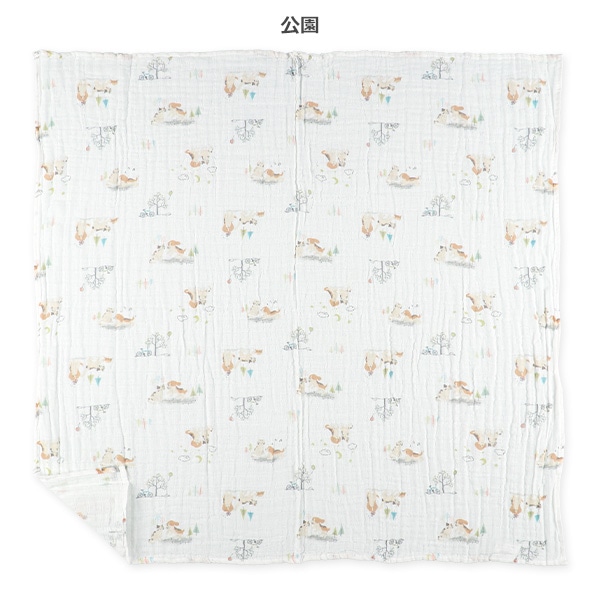 正方形モスリンガーゼ（フラミンゴ・恐竜・公園）