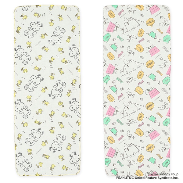 2枚組浴用ガーゼ（スヌーピー）27×70cm