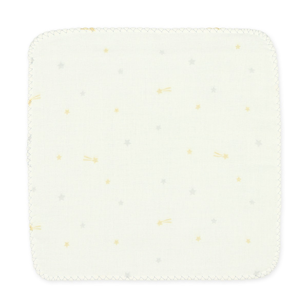 5枚組4重ガーゼハンカチ（星&月・ボーダー&くま）