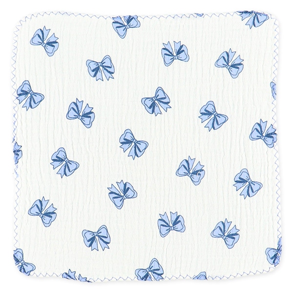 5枚組水洗い2重ガーゼハンカチ（イチゴ＆リボン・星＆恐竜）