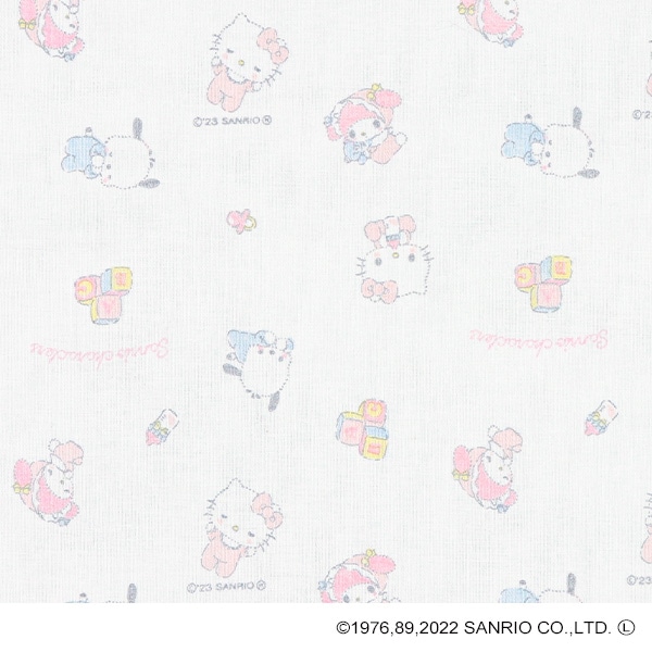 ガーゼ入浴布+ハンカチ6点セット（サンリオキャラクターズ）