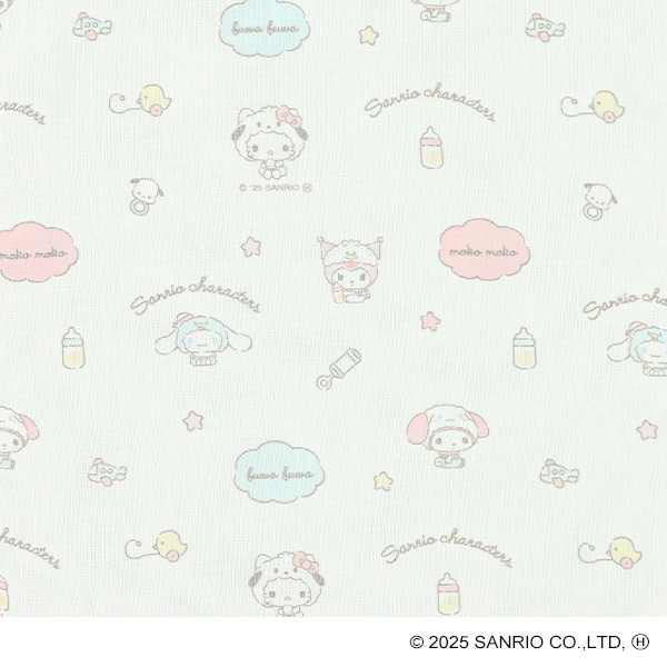 浴用ガーゼ+ハンカチ6点セット（サンリオキャラクターズ）