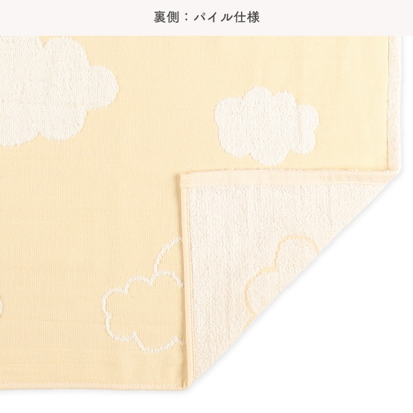 表ガーゼジャガード正方形バスタオル（星月・雲）