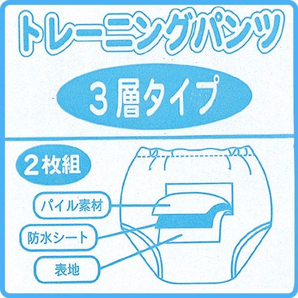 2枚組3層スムーストレーニングパンツ（ピカチュウ）
