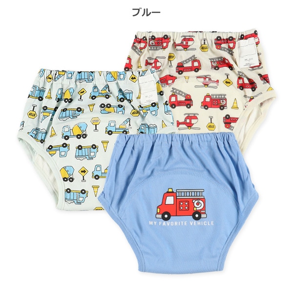 3枚組3層天竺トレーニングパンツ（はたらくくるま）