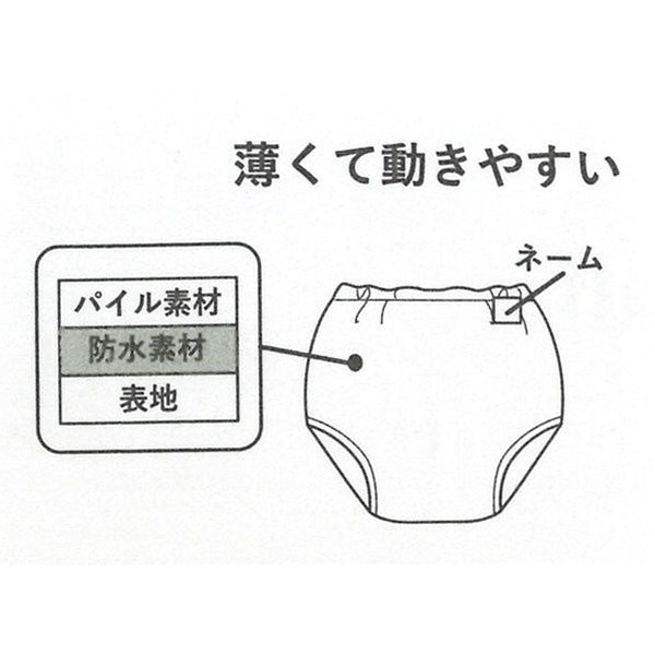 3枚組3層インクトレーニングパンツ（ティラノサウルス）