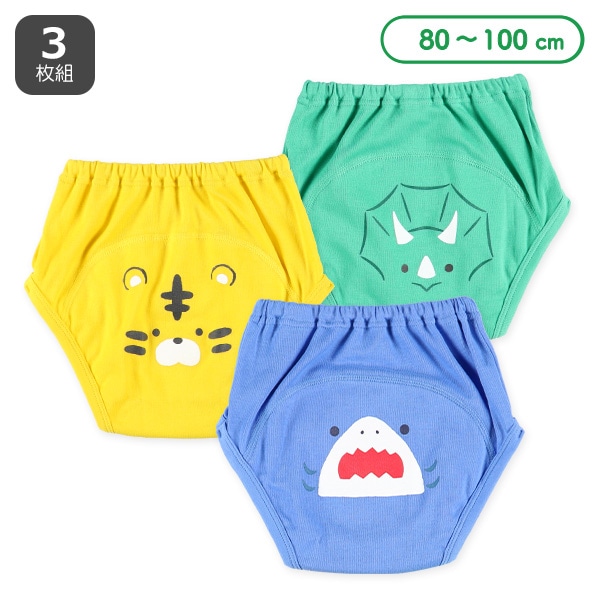 3枚組3層フライストレーニングパンツ（アニマル）