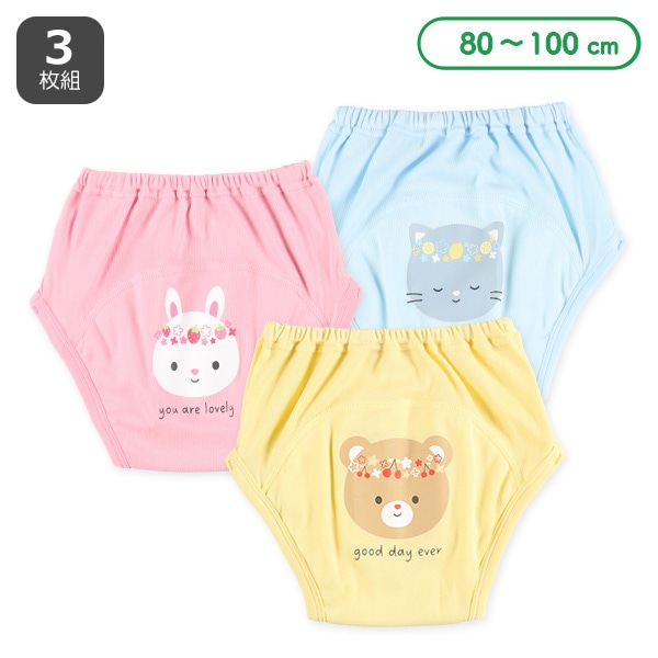 3枚組3層フライストレーニングパンツ（アニマル）