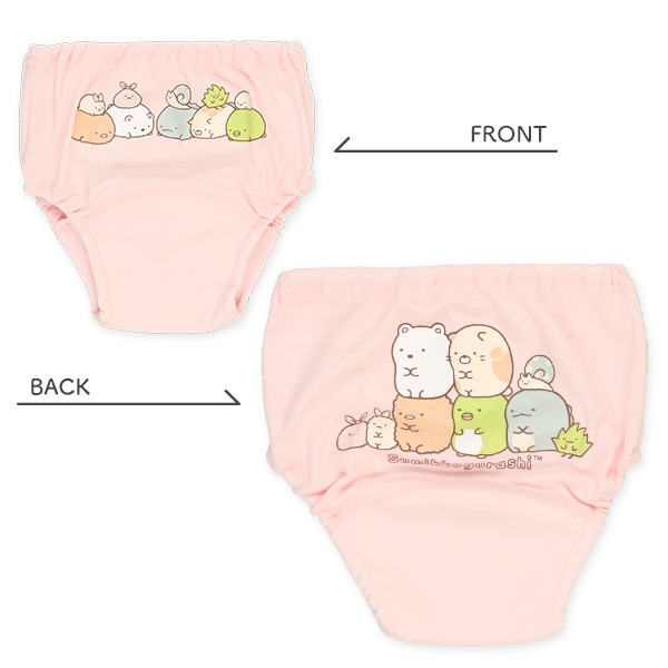 売れ筋アイテムラン 2枚組スムーストレーニングショーツ すみっコぐらし 女 ベビー キッズ こども トレーニングパンツ トレーニングショーツ  トイレトレーニング 下着
