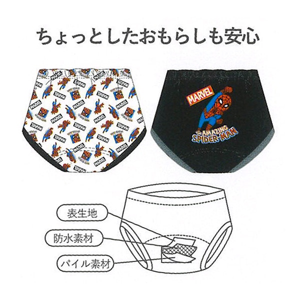 2枚組スムーストレーニングブリーフ（スパイダーマン）