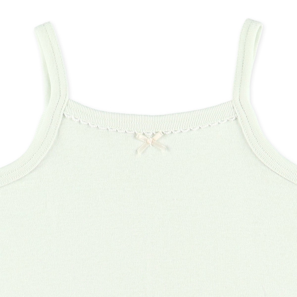 3枚組接触冷感&吸水速乾キャミソールロンパース肌着（花リボン）