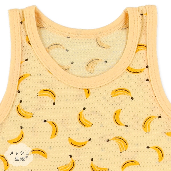 3枚組メッシュノースリーブロンパース肌着（フルーツ）