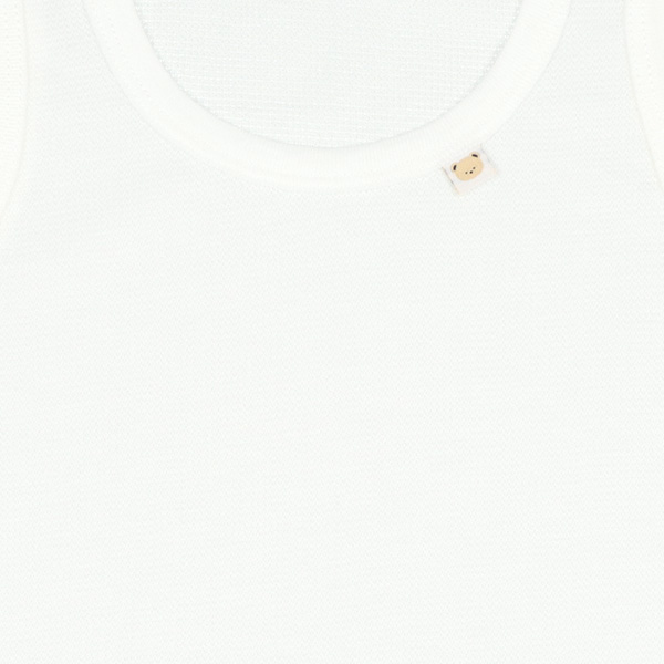 4枚組鹿の子ノースリーブロンパース肌着（くま・すいか）