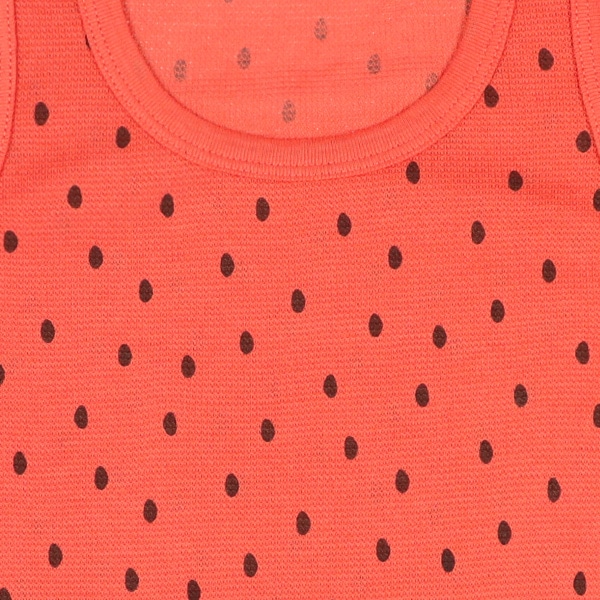 4枚組鹿の子ノースリーブロンパース肌着（くま・すいか）