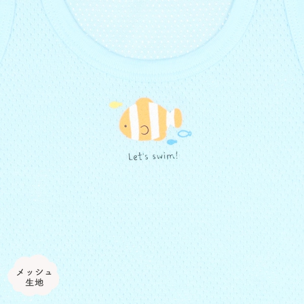 4枚組メッシュノースリーブロンパース肌着（ペンギン）