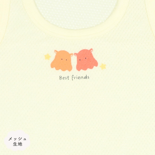 4枚組メッシュノースリーブロンパース肌着（ペンギン）