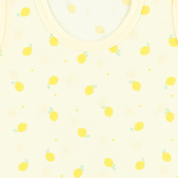 4枚組鹿の子ノースリーブロンパース肌着（さくらんぼ・レモン）