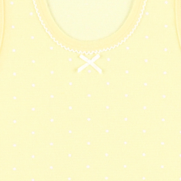 4枚組鹿の子ノースリーブロンパース肌着（さくらんぼ・レモン）