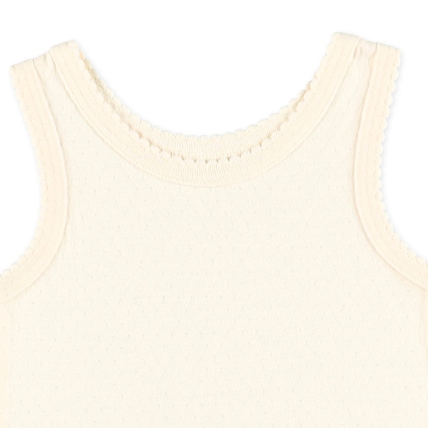 3枚組サークルノースリーブロンパース肌着（スカラップ・花）