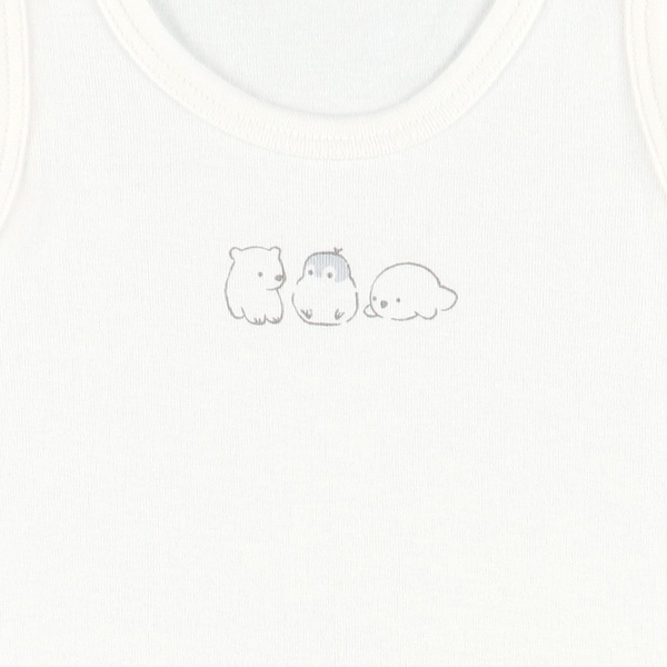 3枚組接触冷感&吸水速乾ノースリーブロンパース肌着（海の生き物）